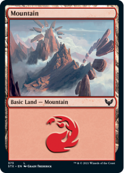 Mountain (FOIL) - STRIXHAVEN: SCHOOL OF MAGES - 373 - Magic the Gathering Single Card