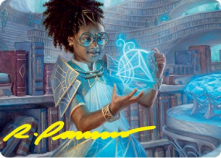 Zimone, Quandrix Prodigy Art Card (Gold Signature) - STRIXHAVEN ART SERIES - 046/081 - Magic the Gathering Single Card