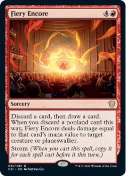 Fiery Encore : COMMANDER 2021 - 051/081 - Magic the Gathering Single Card