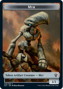 Myr Token // Treasure Token : COMMANDER 2021 - Magic the Gathering Single Card