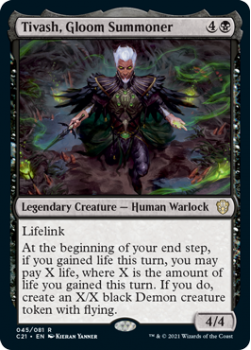 Tivash, Gloom Summoner : COMMANDER 2021 - 045/081 - Magic the Gathering Single Card