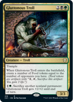 Gluttonous Troll : COMMANDER 2021 - 218 - Magic the Gathering Single Card