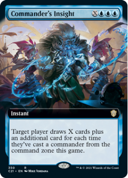 Commander's Insight (BORDERLESS) : COMMANDER 2021 - 350 - Magic the Gathering Single Card