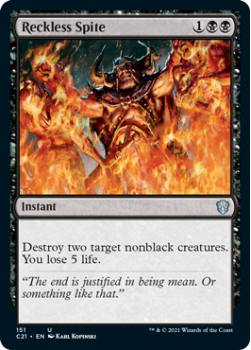 Reckless Spite : COMMANDER 2021 - 151 - Magic the Gathering Single Card