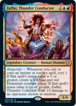 Zaffai, Thunder Conductor (FOIL) : COMMANDER 2021 - 004/081 - Magic the Gathering Single Card