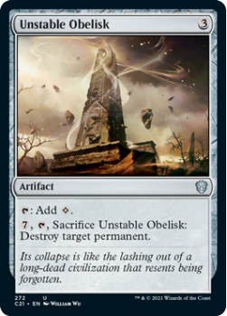 Unstable Obelisk : COMMANDER 2021 - 272 - Magic the Gathering Single Card