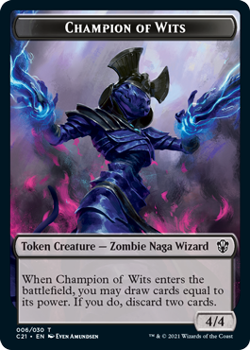Champion Of Wits Token // Eldrazi Token : COMMANDER 2021 - Magic the Gathering Single Card