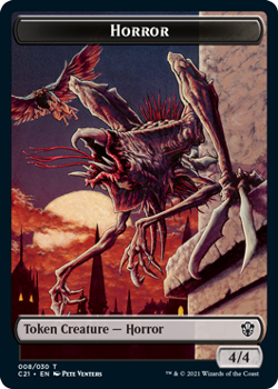 Horror Token // Zombie Token : COMMANDER 2021 - Magic the Gathering Single Card