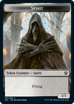 Spirit Token // Zombie Token : COMMANDER 2021 - Magic the Gathering Single Card