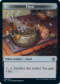 Food Token // Pest Token : COMMANDER 2021 - Magic the Gathering Single Card