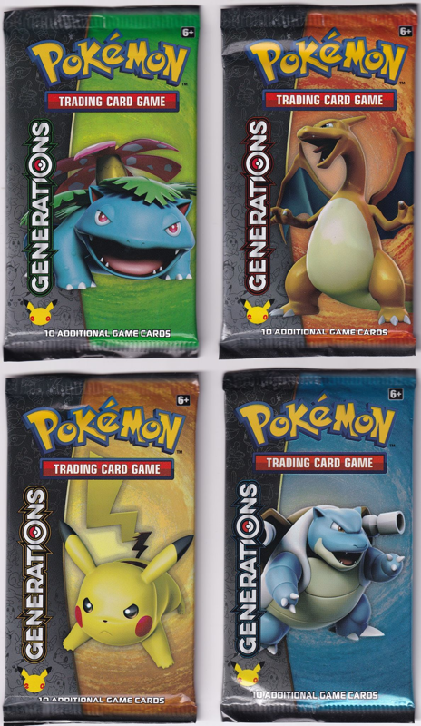 Pokemon Generations Booster Packs X 4 (1 of each artwork) | Chaos Cards Pokemon Generations Booster Packs X 4 (1 of each artwork) | Chaos Cards
