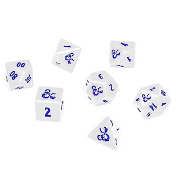 Ultra Pro Heavy Metal Icewind Dale 7 RPG Dice Set for Dungeons & Dragons: White