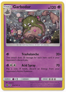 Garbodor (ALTERNATIVE ART HOLO) : SUN AND MOON - GUARDIANS RISING 051a/145 - Pokemon Single Card