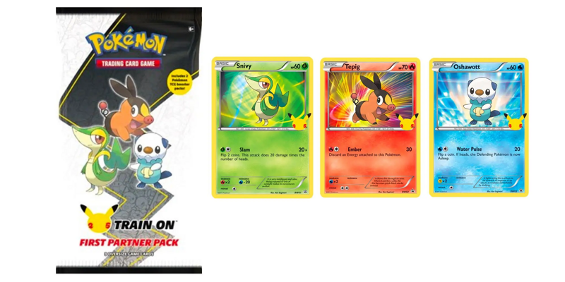 Pokemon 25th Anniversary First Partner Pack : Unova Starters (Oversize)