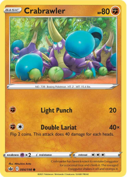 Crabrawler : SWORD AND SHIELD - CHILLING REIGN - 84/198 - Pokemon Single Card