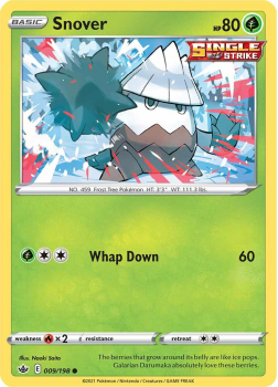 Snover : SWORD AND SHIELD - CHILLING REIGN - 09/198 - Pokemon Single Card