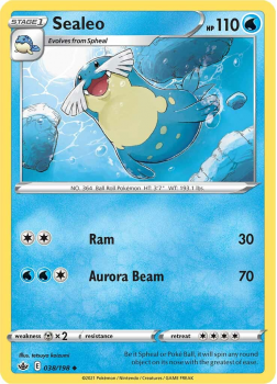 Sealeo : SWORD AND SHIELD - CHILLING REIGN - 38/198 - Pokemon Single Card