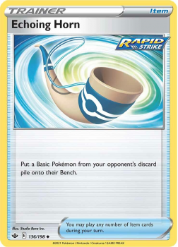 Echoing Horn : SWORD AND SHIELD - CHILLING REIGN - 136/198 - Pokemon Single Card
