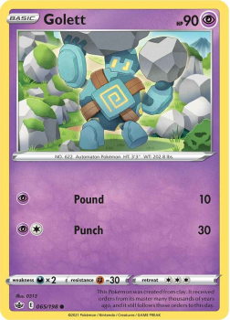 Golett : SWORD AND SHIELD - CHILLING REIGN - 65/198 - Pokemon Single Card