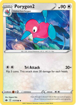 Porygon2 : SWORD AND SHIELD - CHILLING REIGN - 117/198 - Pokemon Single Card