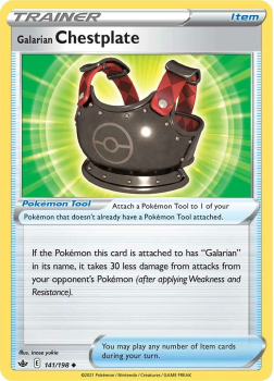Galarian Chestplate : SWORD AND SHIELD - CHILLING REIGN - 141/198 - Pokemon Single Card