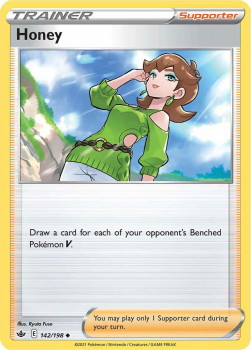 Honey : SWORD AND SHIELD - CHILLING REIGN - 142/198 - Pokemon Single Card