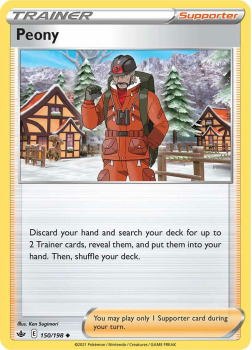 Peony : SWORD AND SHIELD - CHILLING REIGN - 150/198 - Pokemon Single Card