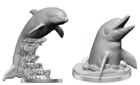 WizKids Deep Cuts Unpainted Miniatures Dolphins - Image 2
