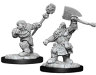 Magic the Gathering Unpainted Miniatures Dwarf Fighter & Dwarf Cleric - Image 2