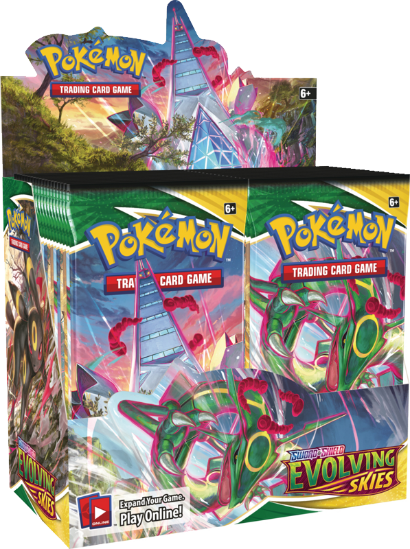 evolving skies booster box 36 packs Pokemon Case (Case of 6 Boxes) (Each booster pack contains 10 game cards Pokemon Evolving Skies: Booster Box