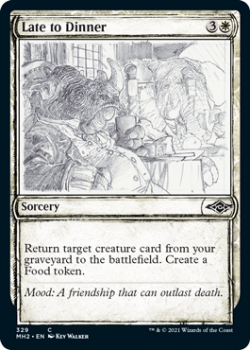 Late to Dinner (Sketch) (FOIL) - MODERN HORIZONS 2 - 329 - Magic the Gathering Single Card