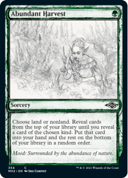 Abundant Harvest (Sketch) - MODERN HORIZONS 2 - 354 - Magic the Gathering Single Card