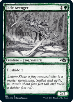 Jade Avenger (Sketch) - MODERN HORIZONS 2 - 356 - Magic the Gathering Single Card