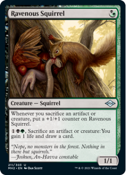 Ravenous Squirrel (FOIL) - MODERN HORIZONS 2 - 211/303 - Magic the Gathering Single Card