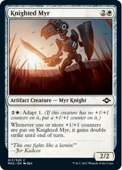 Knighted Myr (FOIL) - MODERN HORIZONS 2 - 017/303 - Magic the Gathering Single Card