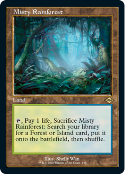 Misty Rainforest (Retro Frame) (Etched) - MODERN HORIZONS 2 - Magic the Gathering Single Card