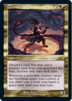 Chainer, Nightmare Adept (Retro Frame) (Etched) - MODERN HORIZONS 2 - Magic the Gathering Single Card