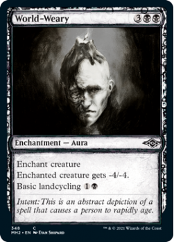 World-Weary (Sketch) (FOIL) - MODERN HORIZONS 2 - 348 - Magic the Gathering Single Card