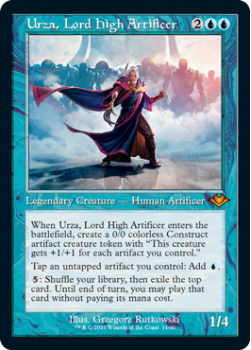 Urza, Lord High Artificer (Retro Frame) (Etched) - Modern Horizons - Magic the Gathering Single Card