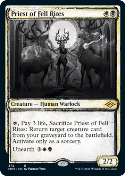 Priest of Fell Rites (Sketch) (FOIL) - MODERN HORIZONS 2 - 372 - Magic the Gathering Single Card