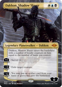 Dakkon, Shadow Slayer (BORDERLESS) (FOIL) - MODERN HORIZONS 2 - 304 - Magic the Gathering Single Card