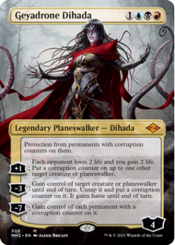 Geyadrone Dihada (BORDERLESS) (FOIL) - MODERN HORIZONS 2 - 305 - Magic the Gathering Single Card