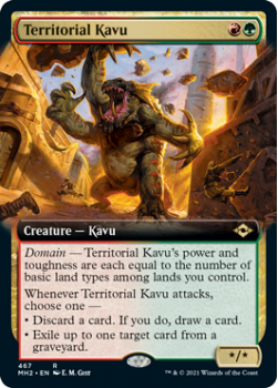 Territorial Kavu (BORDERLESS) (FOIL) - MODERN HORIZONS 2 - 467 - Magic the Gathering Single Card