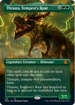 Thrasta, Tempest's Roar (BORDERLESS) - MODERN HORIZONS 2 - 318 - Magic the Gathering Single Card