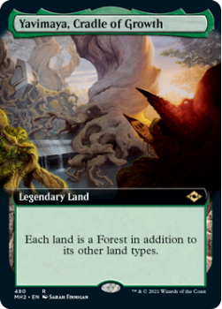 Yavimaya, Cradle of Growth (BORDERLESS) (FOIL) - MODERN HORIZONS 2 - 480 - Magic the Gathering Single Card