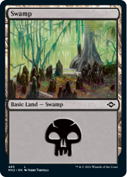 Swamp (Etched) - MODERN HORIZONS 2 - 485 - Magic the Gathering Single Card