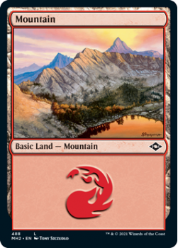 Mountain (Etched) - MODERN HORIZONS 2 - 488 - Magic the Gathering Single Card