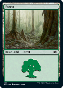 Forest (Etched) - MODERN HORIZONS 2 - 489 - Magic the Gathering Single Card