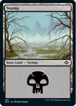 Swamp (Etched) - MODERN HORIZONS 2 - 486 - Magic the Gathering Single Card