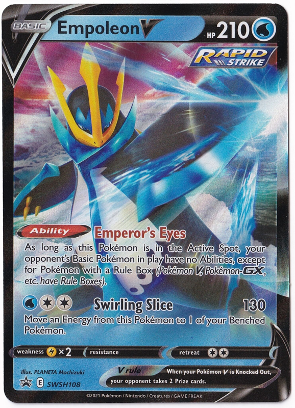 Empoleon V - SWSH108 - Pokemon Single Promotional Card
